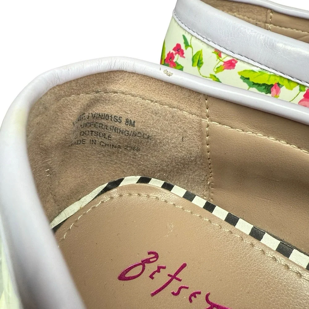 Betsey Johnson Vinie Lug Platform Shoes Women's US Size 8 Multi Floral Loafer - Picture 8 of 10